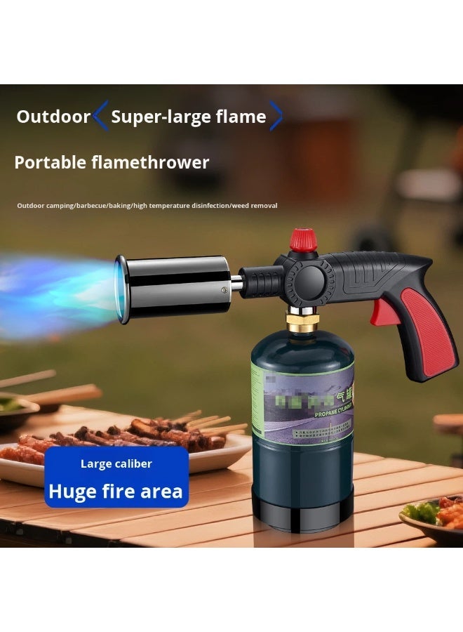 BlueFire 6cm Large Diameter Propane Torch with Adjustable Flame, All Metal Head Gas Blow Torch, High Power Flame Burner for Camping, Outdoor Cooking, BBQ, Baking, High Temperature Sterilization, Weeding, Safety Design, Portable Gas Torch Attachment - Image 3